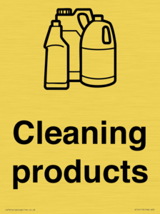 Dementia Cleaning products sign